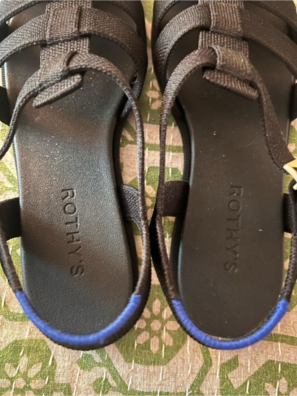 Rothy's Black Woven Fishermen Sandals/ Buckle Ankle Strap NWT Size 7.5 - Picture 8 of 10